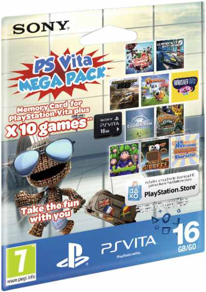 Memory Card 16 Gb Mega Pack 10 Juegos Sony Ps Vita